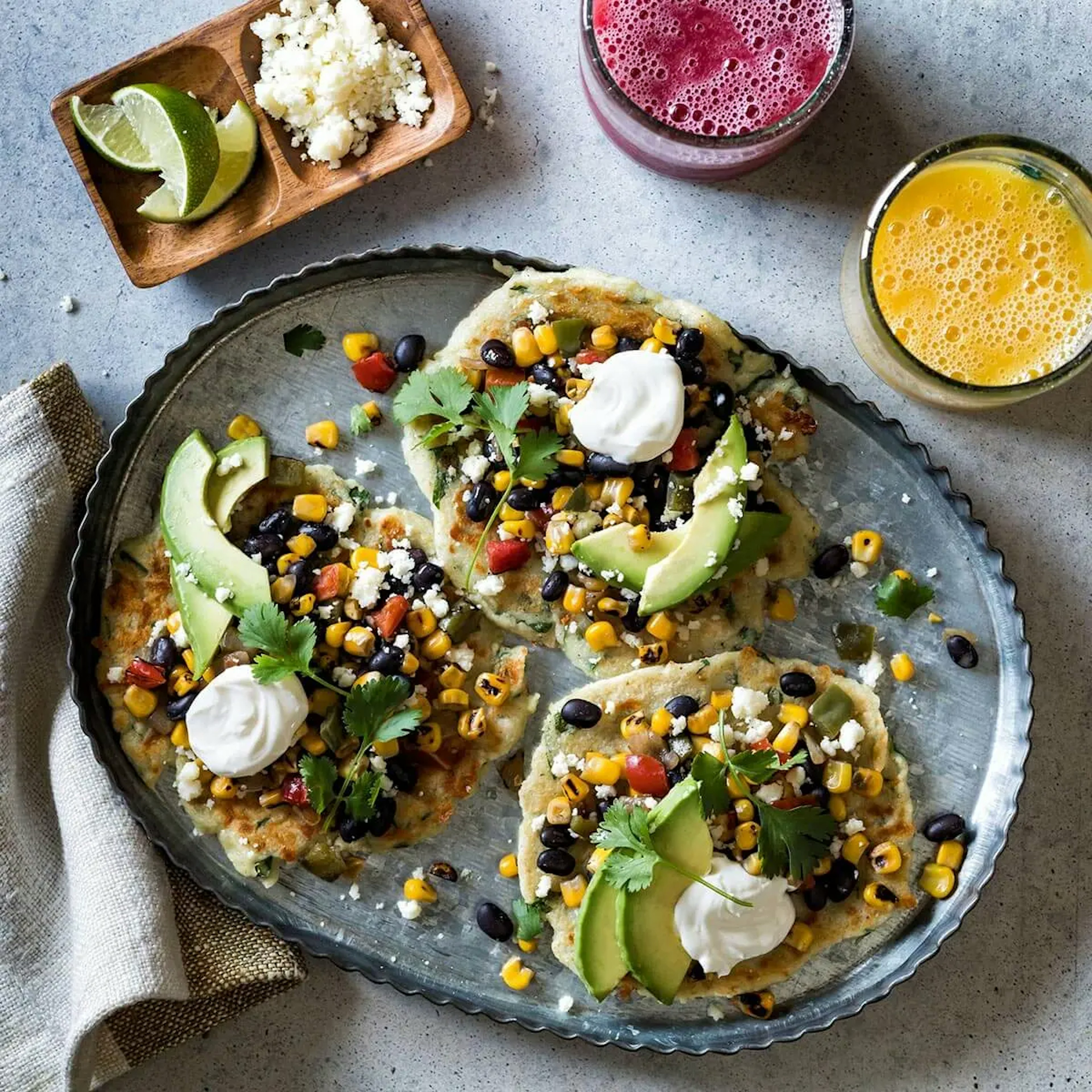 El Salvador Roasted Corn and Black Bean Pupusa