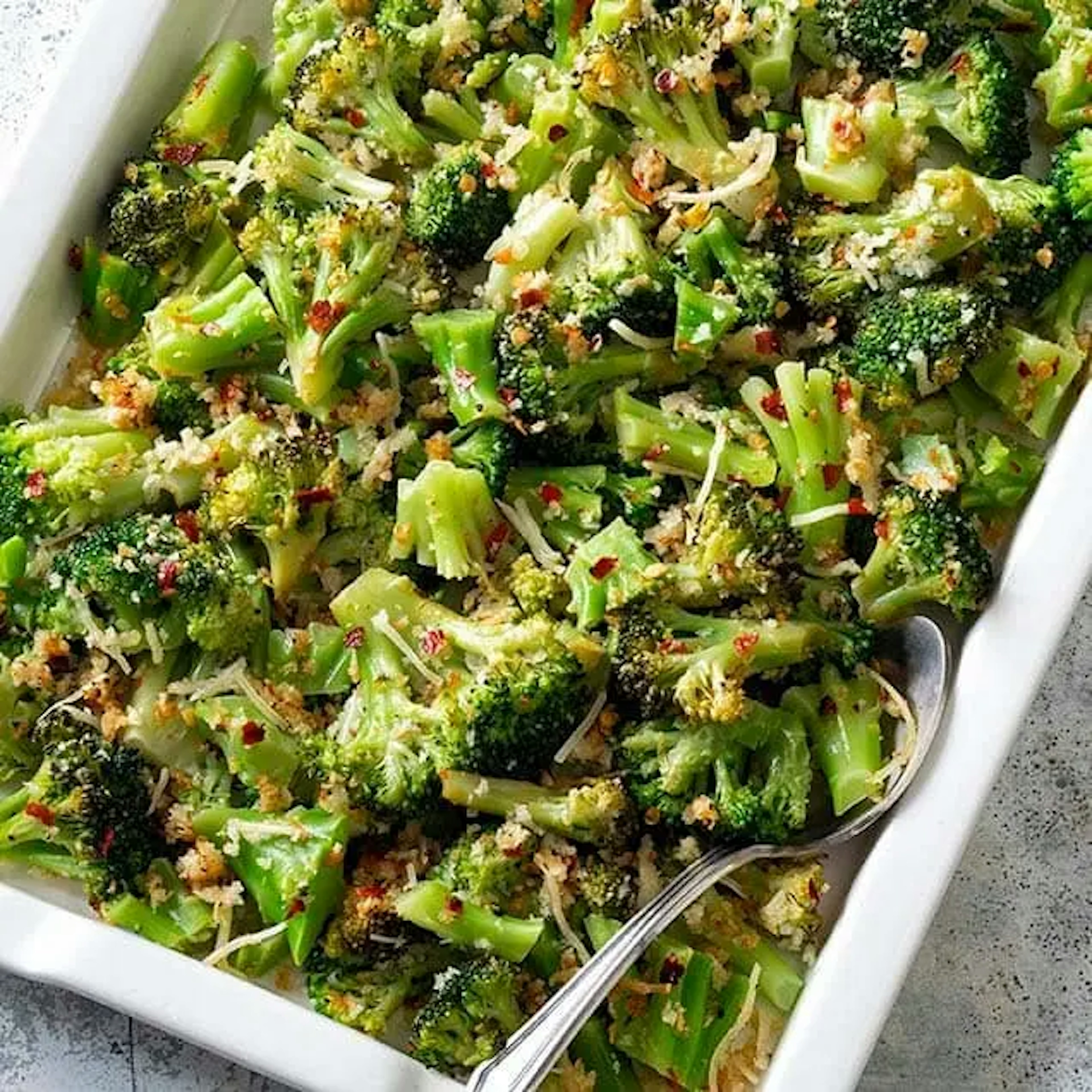 Roasted Broccoli with Parmesan and Panko