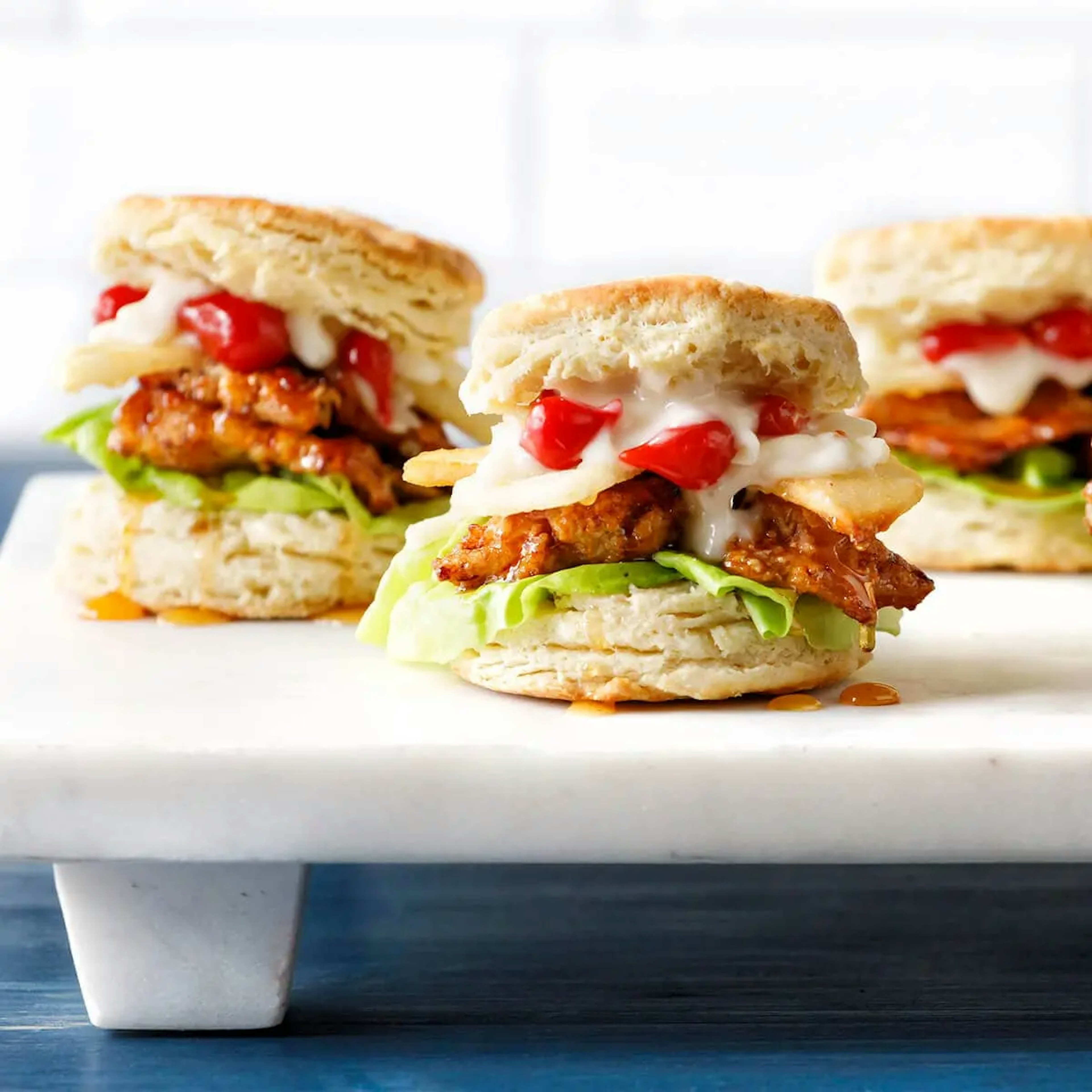 Vegan "Fried Chicken" Biscuit Sliders