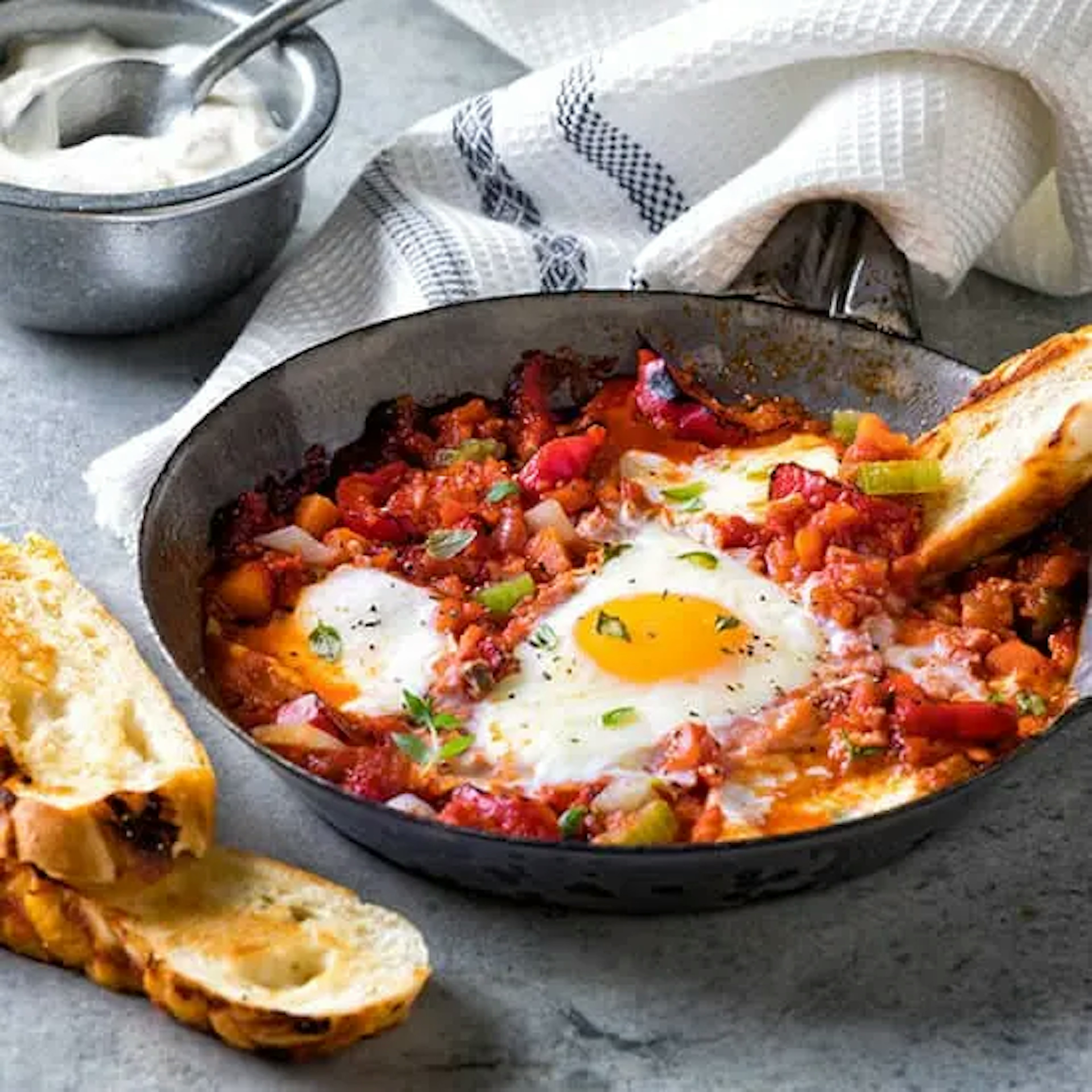 Baked Rajas Eggs