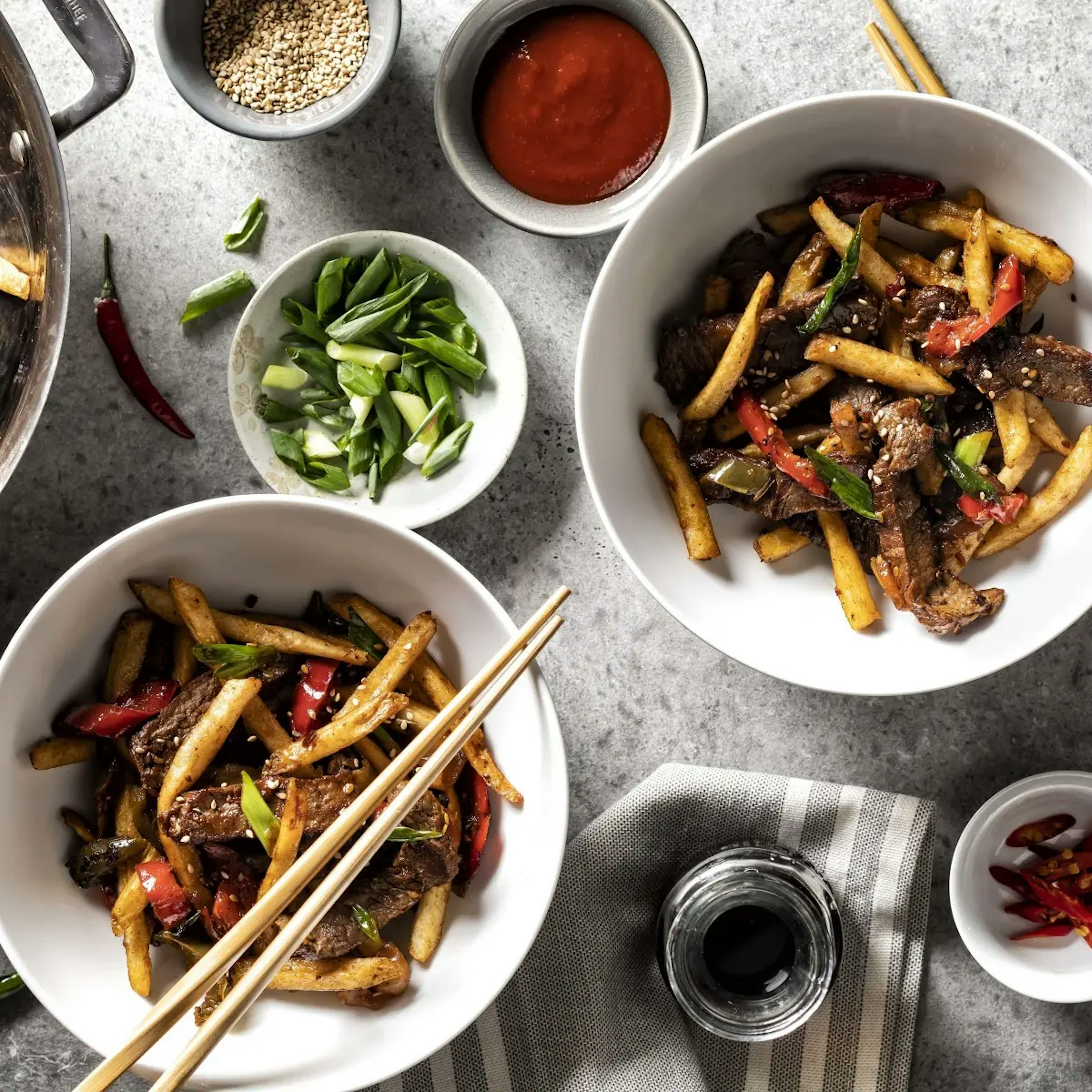 Stir Fried Fries Recipe Card