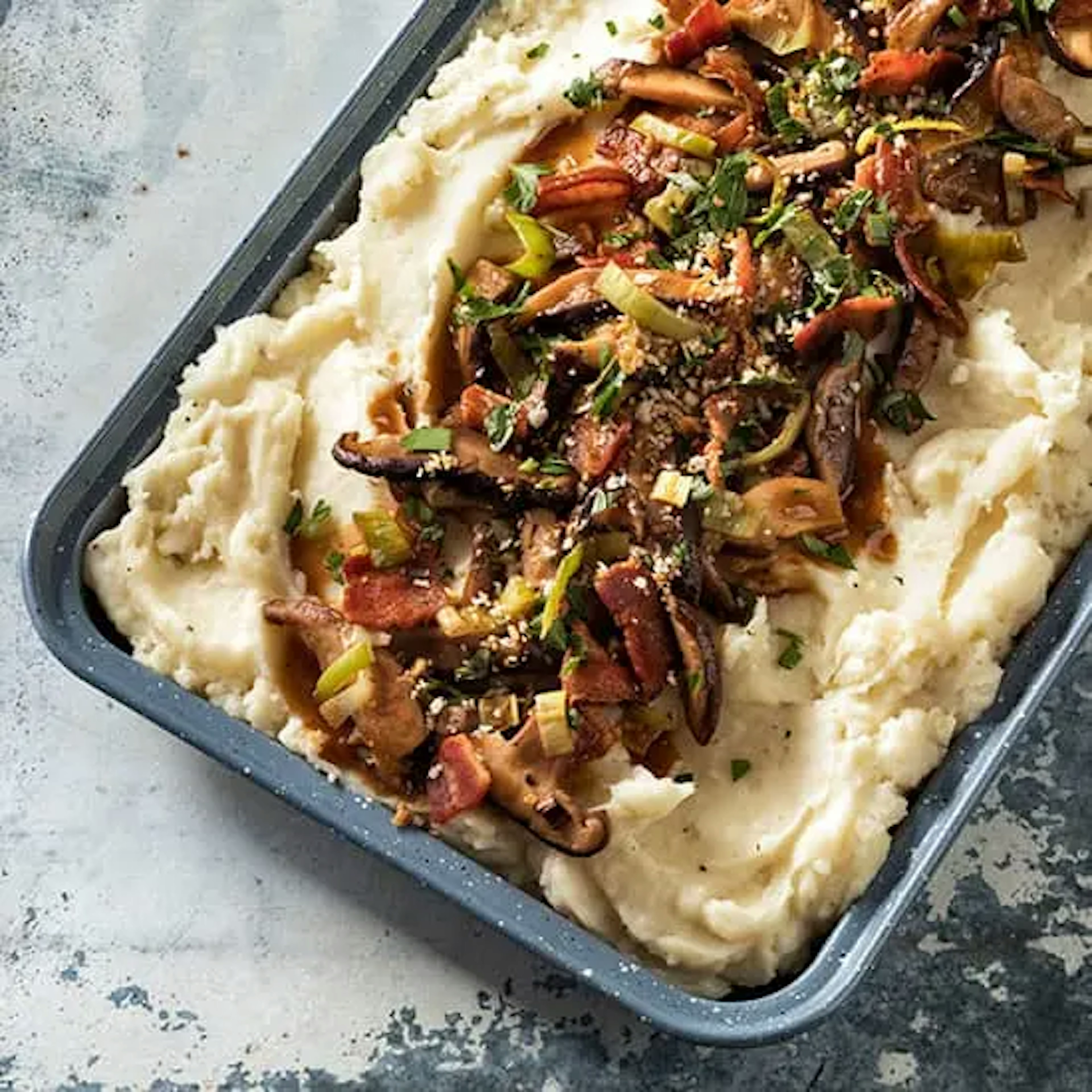 Mashed Potato and Wild Mushroom Ragout